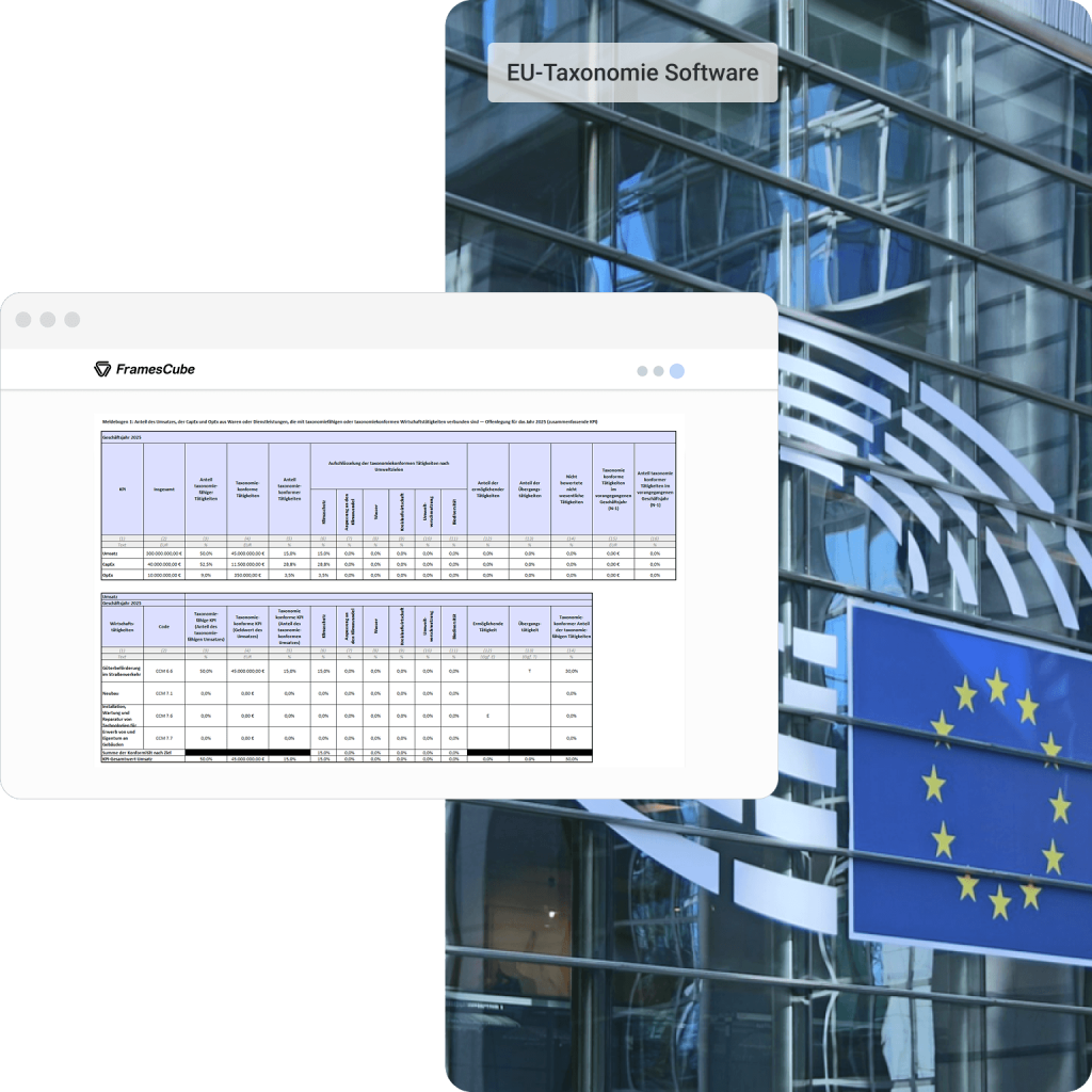 CONSUST FramesCube EU Taxonomie Software