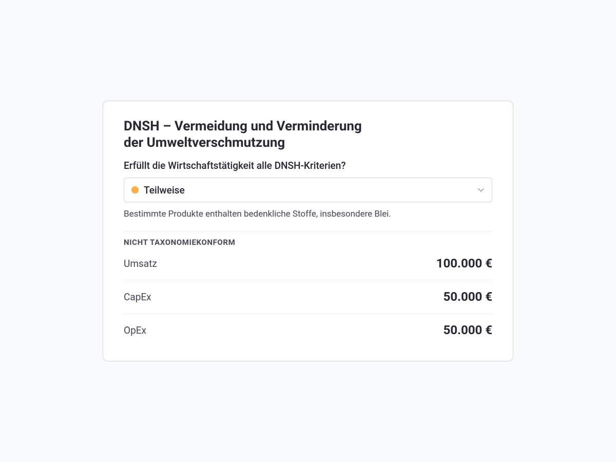 consust eu taxonomy software taxonomy-compliant KPIs